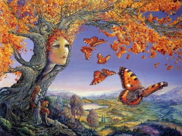 JW butterfly tree Fantasy Oil Paintings